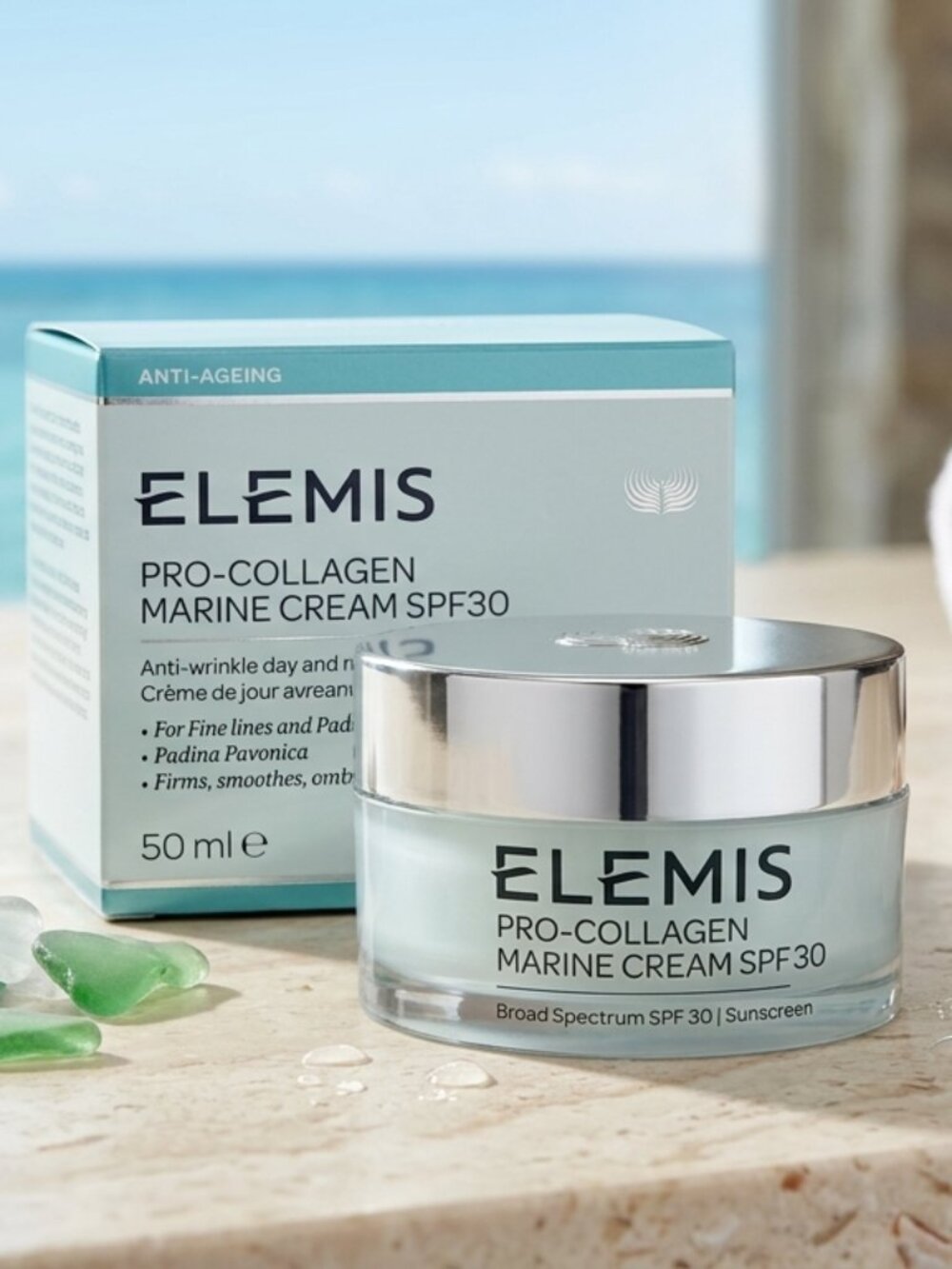 Elemis Pro-Collagen Marine Cream SPF 30 1.6 oz 50ml Face Moisturizer New Sealed
